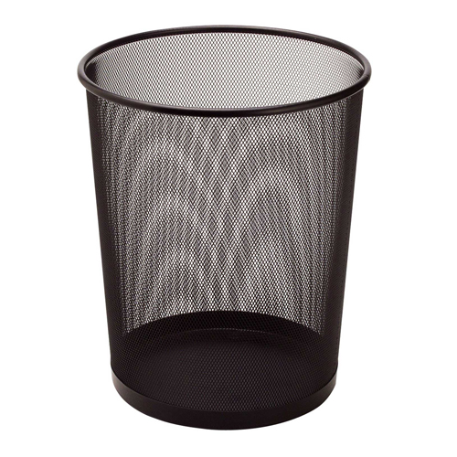 Koš drátěný na odpadky, černý, 18 l