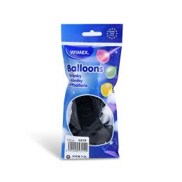 Balón M 25 cm, černý / 10ks / (1)