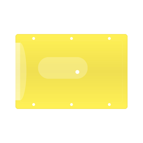 Obal na kreditní kartu - žlutá 90x58x2 mm