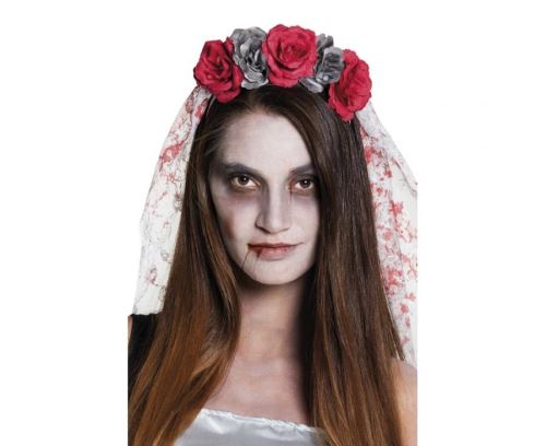 Nevesta z hororu - závoj, tiara