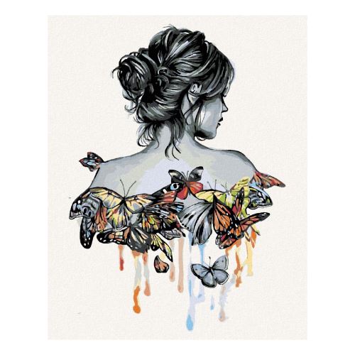 Diamantové maľovanie - Motýlia žena