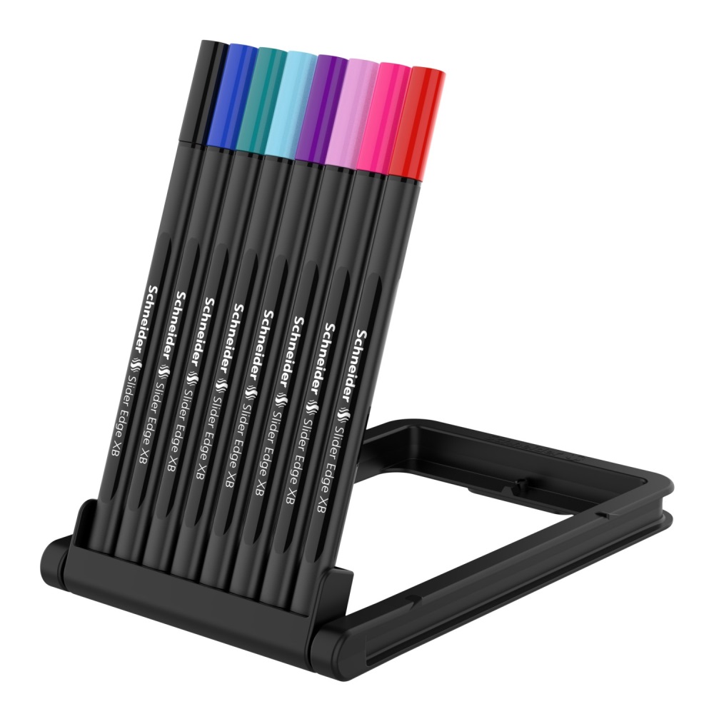 SCHNEIDER Kuličkové pero Schneider Slider Edge XB Black Edition - sada 8 kusů