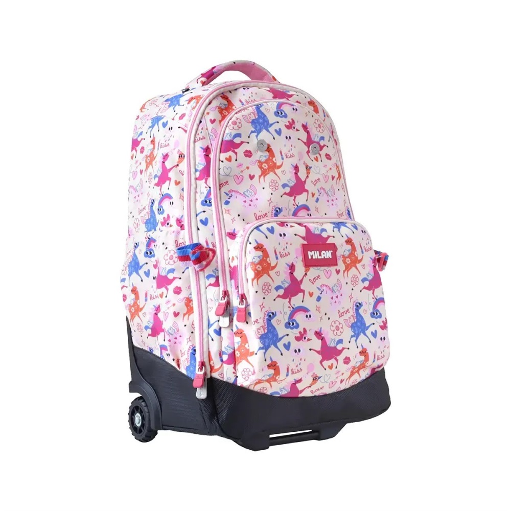 MILAN Cestovní kufr na kolečkách 60L (3-dílný set) MILAN série Flowicorn