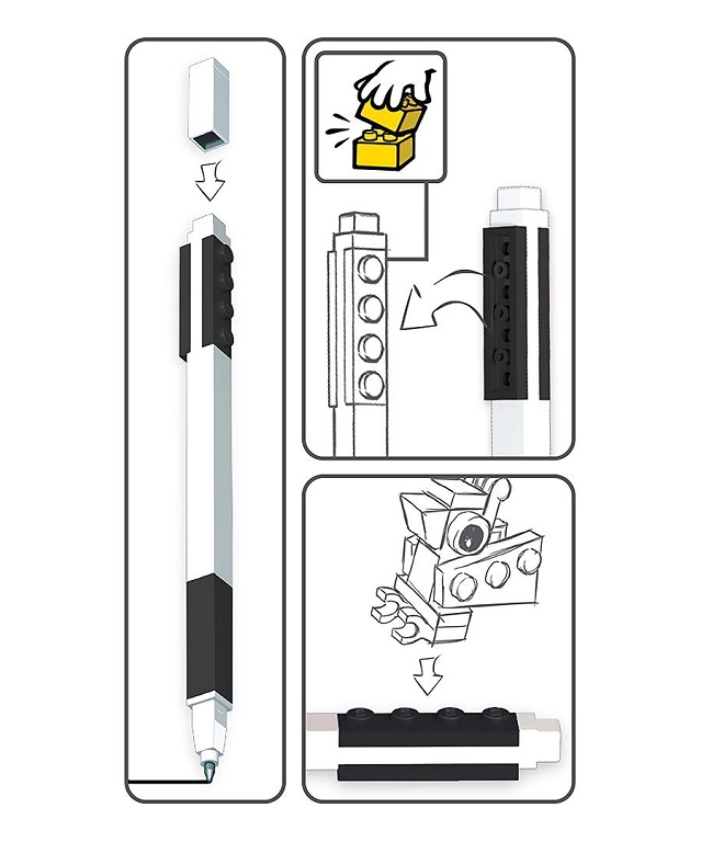 LEGO Gelové pero s minifigurkou, černé