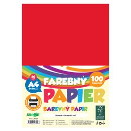 Farebný papier A4 80g/m2, bal/100 ks - červená