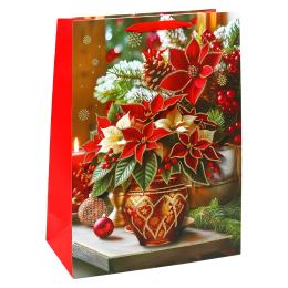 Darčeková taška vianočná 23x18x10 cm (mix 4 dizajnov - /cena za 1 ks) (2)