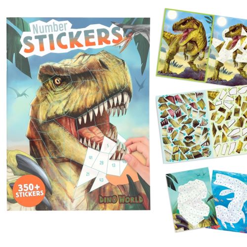 Kreatívny zošit Dino World + 350 samolepiek