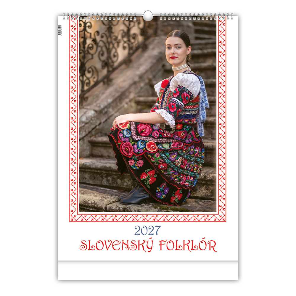 Nástěnný kalendář Slovenský folklór 2027