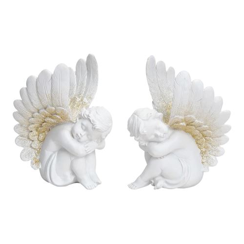 Figurka sedícího anděla 18 cm (mix 2 vzorů /cena za 1 kus)