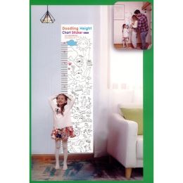 Kreativní sada se samolepkami a voskovkami na vymalování "Doodling Height Chart Sticker" (2)
