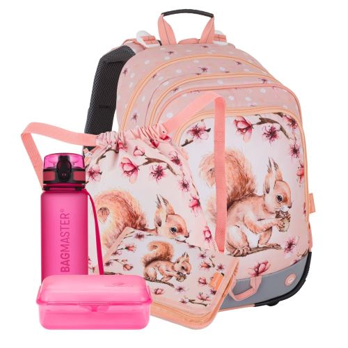 Školní batoh (5-dílný set) BagMaster Alfa 26 A - Veverka (1)