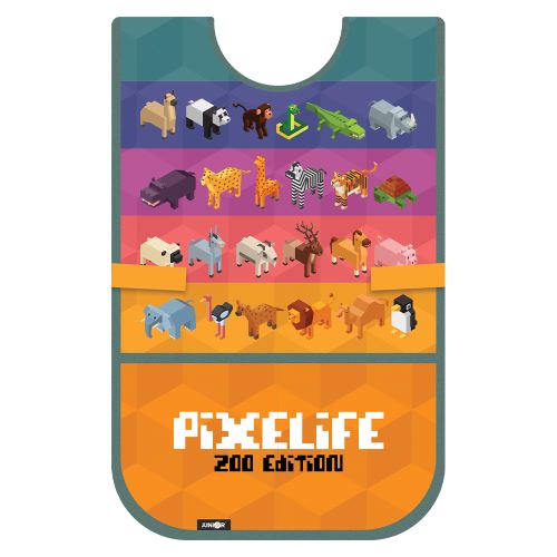 Dětská zástěra/Pončo JUNIOR S8 - Pixelife Zoo Edition