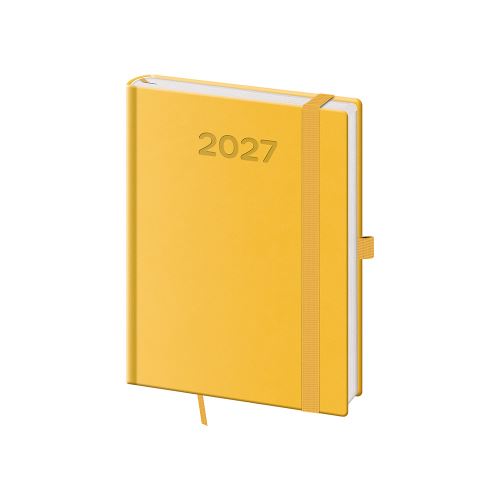 Diář 2027 denní B6 Print Pop - žlutá
