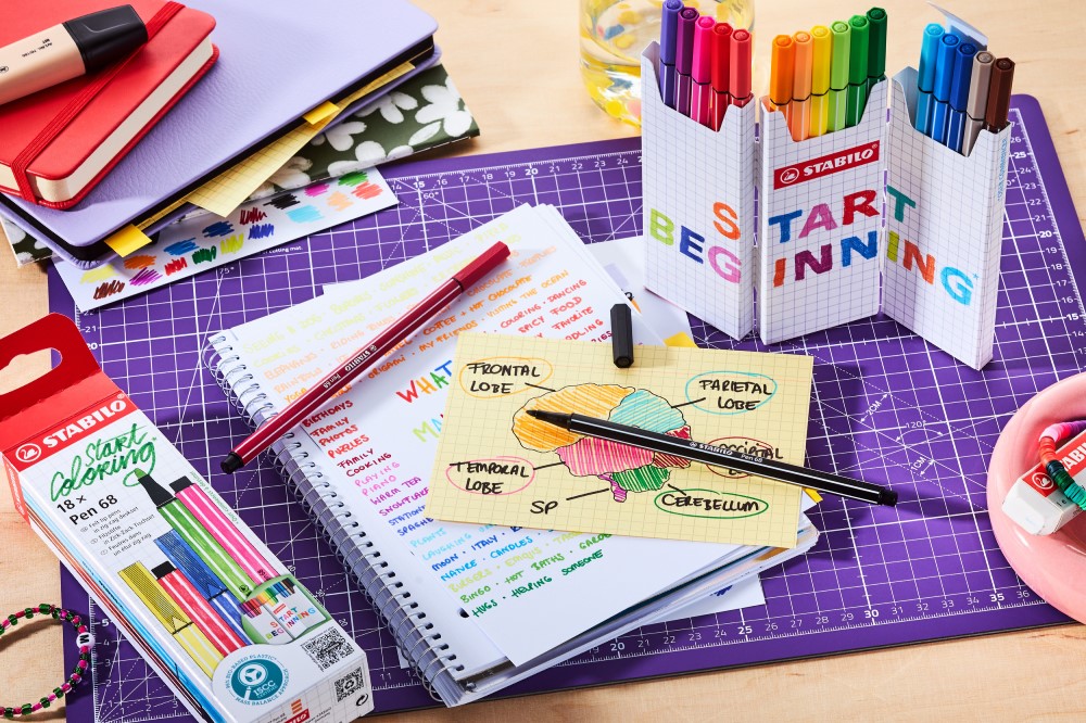 STABILO Prémiový vláknový fix - STABILO Pen 68 - 18 ks Zick-Zack deskset - 18 různých barev