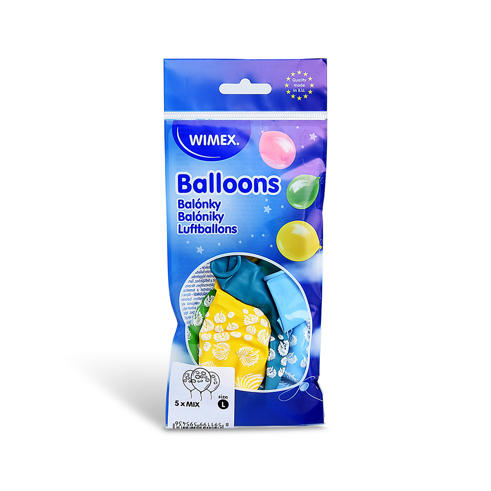 WIMEX Balón L 30 cm, Ohňostroj / 5ks /