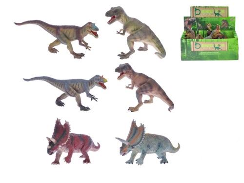 Zoolandia dinosaurus 20-30cm 3druhy 2barvy v sáčku 6ks v DBX