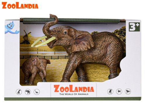 Zoolandia slon s mládětem v krabičce
