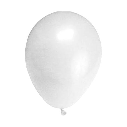 Balón M 25 cm, biely /100 ks/