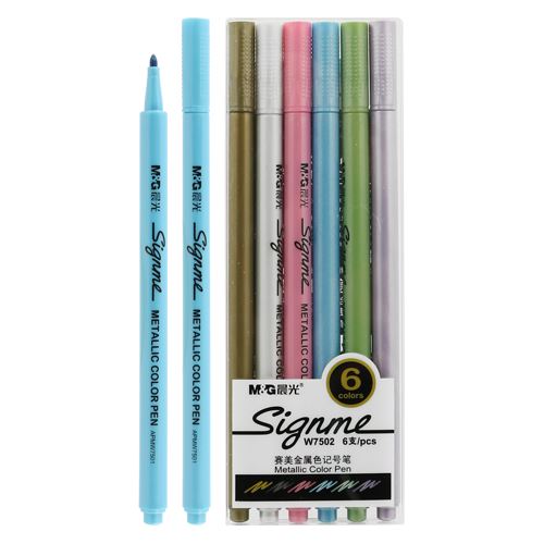 Fixy M&G Signme metalické barvy, sada 6 ks (2)