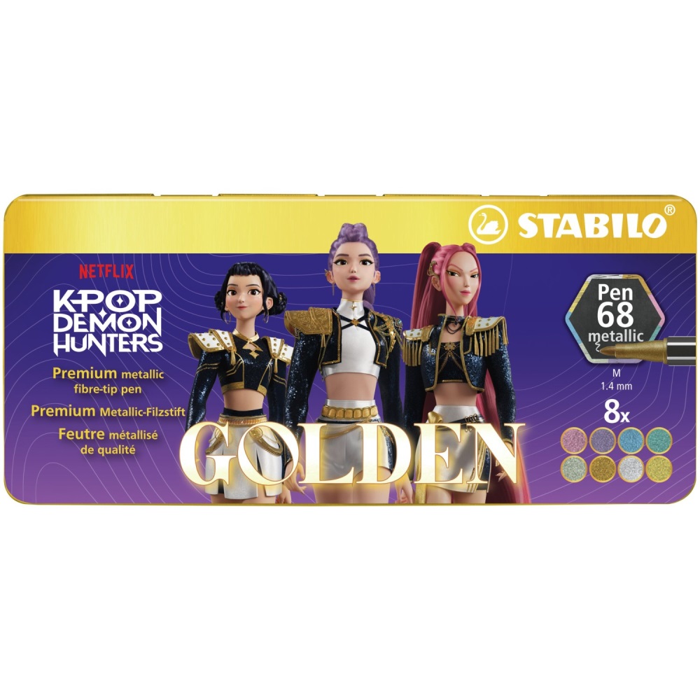 STABILO Fix vláknový STABILO Pen 68 metallic HUNTRIX (kovová sada 8 ks)