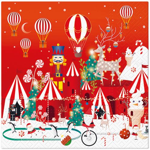 Ubrousky PAW L 33x33cm Winter Wonderland Christmas