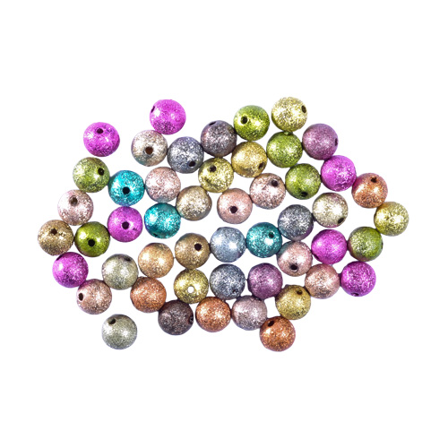 Dekorační korálky perleťové mix barev, 50 ks 10 mm