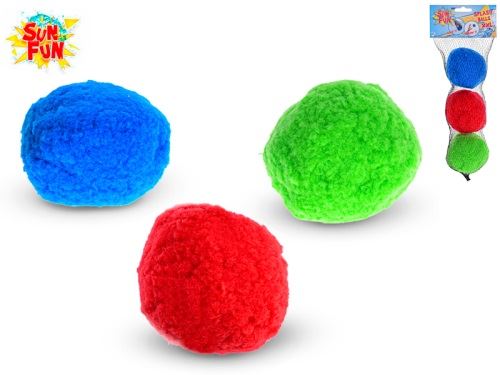 Sun Fun míčky do vody 9cm 3ks v síťce
