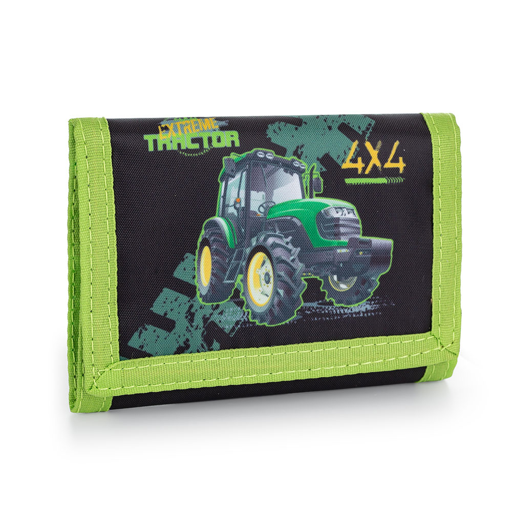 Dětská textilní peněženka traktor 125 x 95 x 8 mm