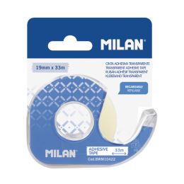 Lepicí páska průsvitná MILAN 19 mm x 33 m s dispenzerem - blistr (1)