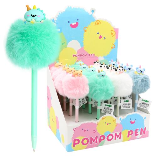 Gelové pero JUNIOR PomPom 0,7 mm, modrá náplň /1ks (1)
