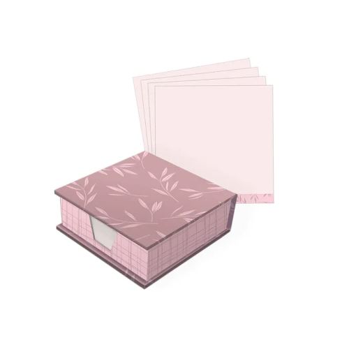 Poznámkový blok s potiskem 200 ks, růžový 11 x 11 cm
