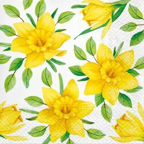Ubrousky PAW L  33x33cm Yellow Daffodils 33x33 cm
