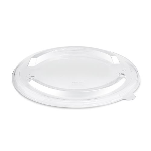 Viečko (rPET) ploché priehľadné pre papierovú misku O185mm (50 ks)