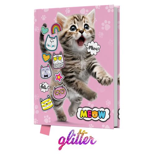 Památník JUNIOR 14x18 cm, 80 list. čistý - Meow