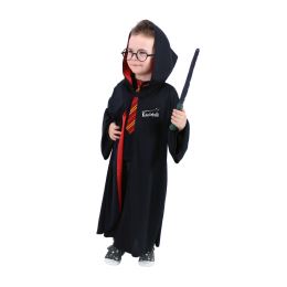 Dětský kouzelnický plášť s kapucí s kravatou a brýlemi