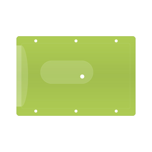 Obal na kreditní kartu - zelená 90x58x2 mm