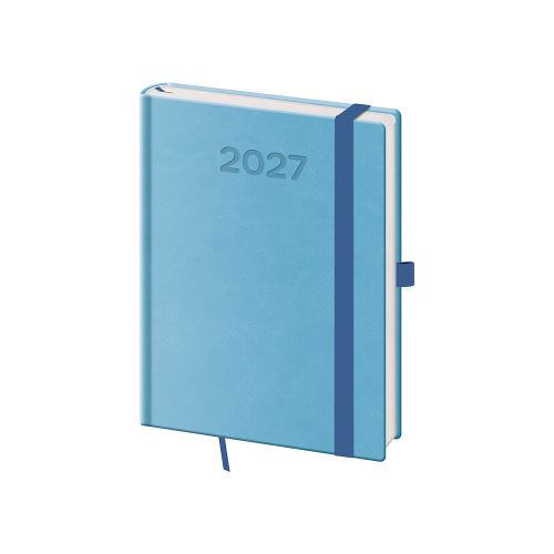 Diář 2027 denní B6 Print Pop - světle modrá