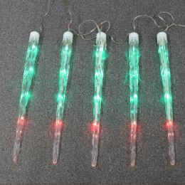Dekorativní osvětlení 20 LED RGB - rampouchy 5 ks, 2 m (2)