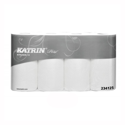 Papírové utěrky kuchyňské KATRIN 2vrstv. (4 rol.) 12m x 230 mm, O 110 mm