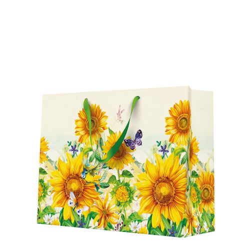 Darčeková taška horizontal 33,5x26,5x13 cm Wild Sunflowers