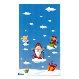 Mikulášsky sáček PP 25x42 cm - Mikuláš, anděl a čert, mix/1ks