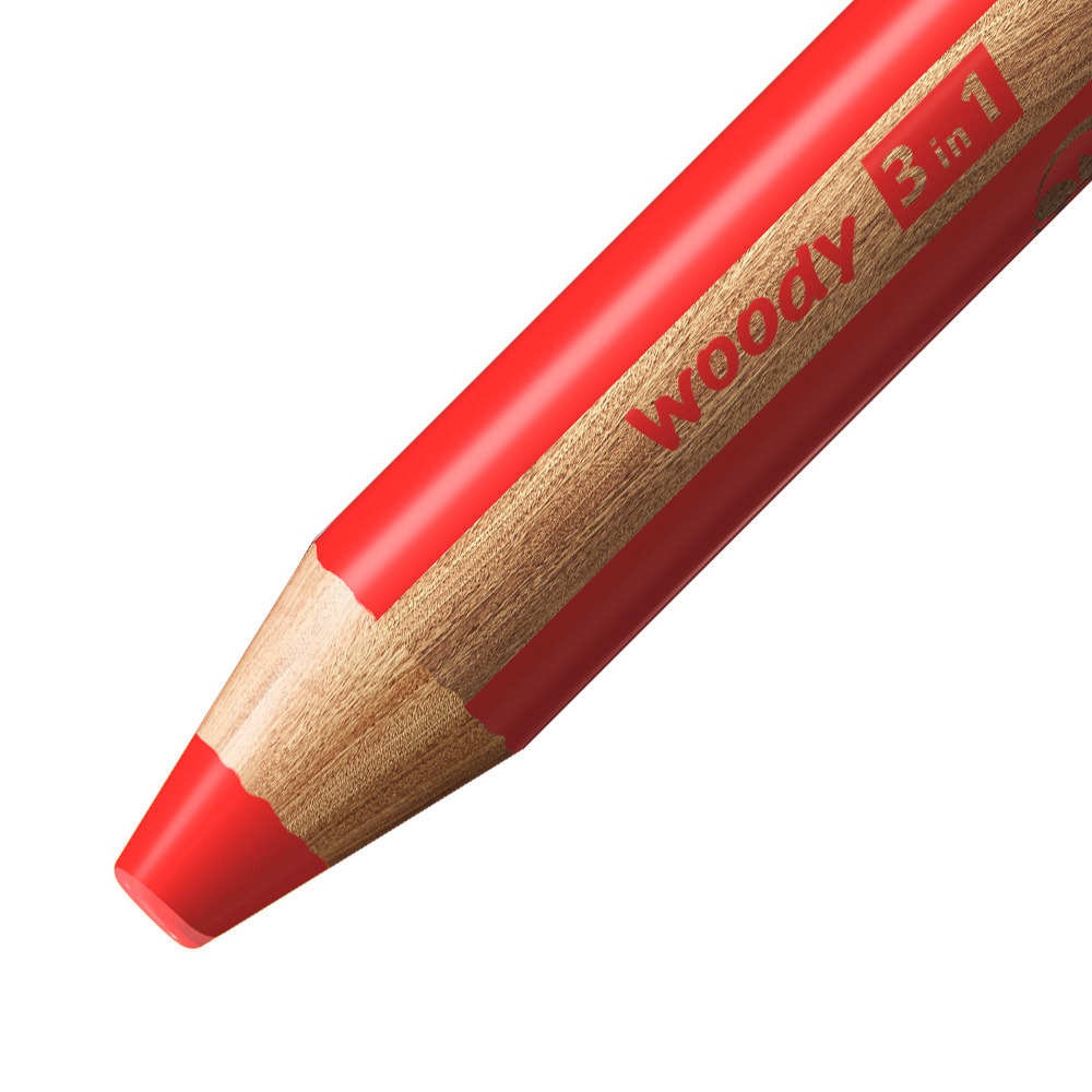 STABILO Multifunkční barvička STABILO woody 3v1 - 76 ks sada (24 barev) + 4 struhadla