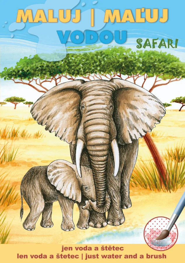 Omalovánka A5 Akim Maluj vodou - Safari