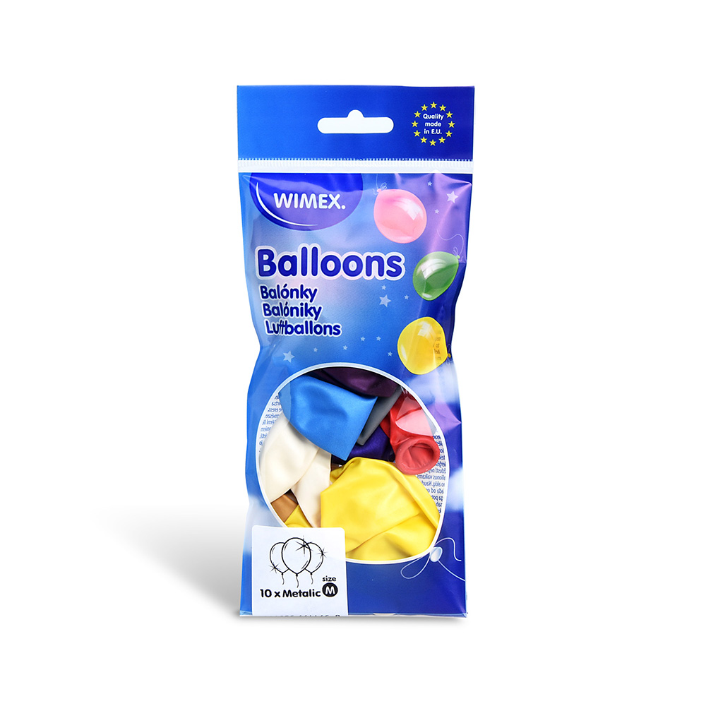 WIMEX Balón M 25 cm, metalický / 10 ks /