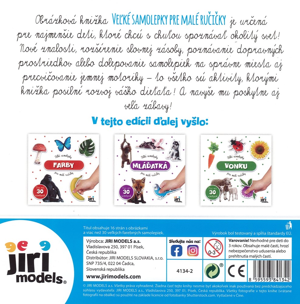Samolepková knížka - Jedeme (velké samolepky pro malé ručičky)