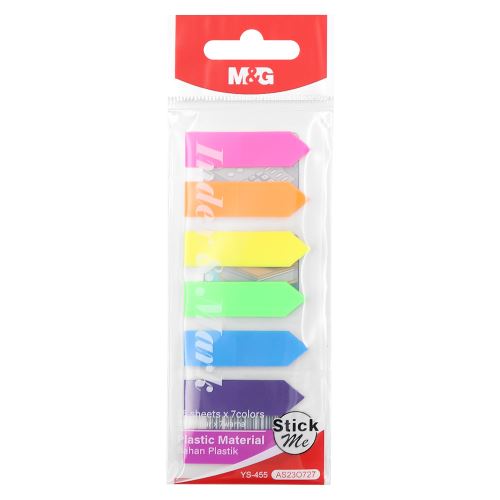 Záložka lepící 44x12 mm PVC (7 barev x 25 záložek)