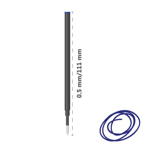 Náplň pre gélové perá /rollery keramická MICRO 0,5 mm - modrá