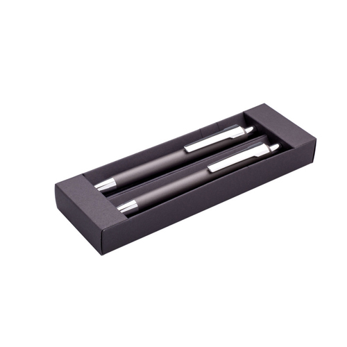 Sada kov mechanická tužka + kuličkové pero, AMPIO, šedá 145x11mm