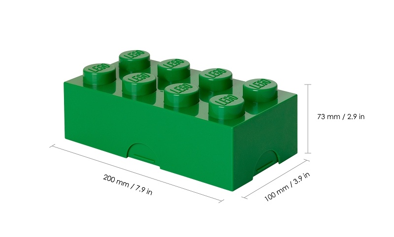 LEGO Storage LEGO box na svačinu 100 x 200 x 75 mm - tmavě zelená