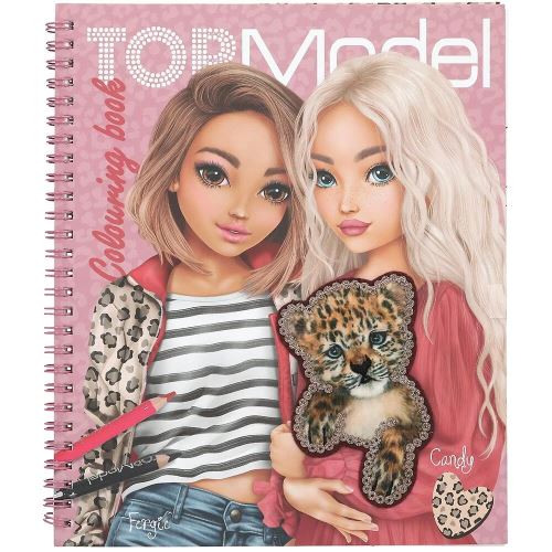 Kreatívna omaľovánka Top Model so samolepkami - Fergie a Candy s leopardom